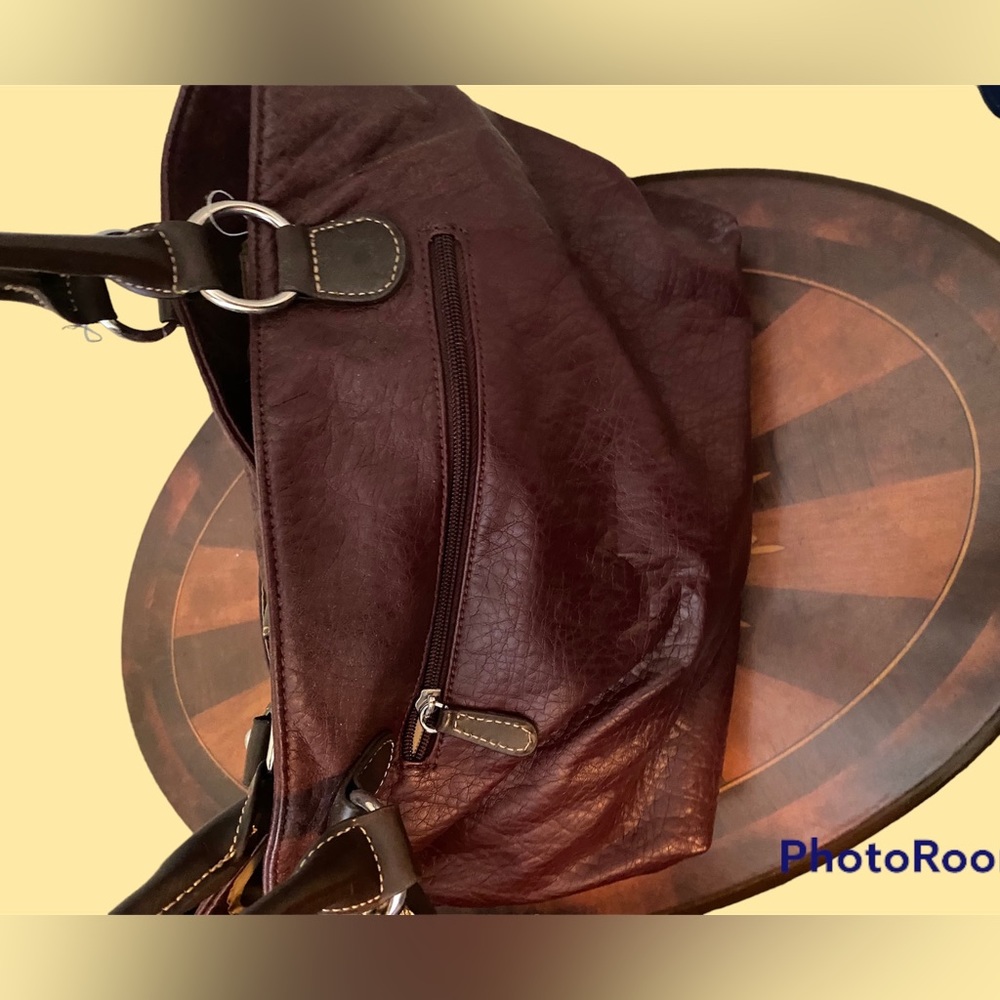 Deep Purple and Saddle Tote/Purse - Like New